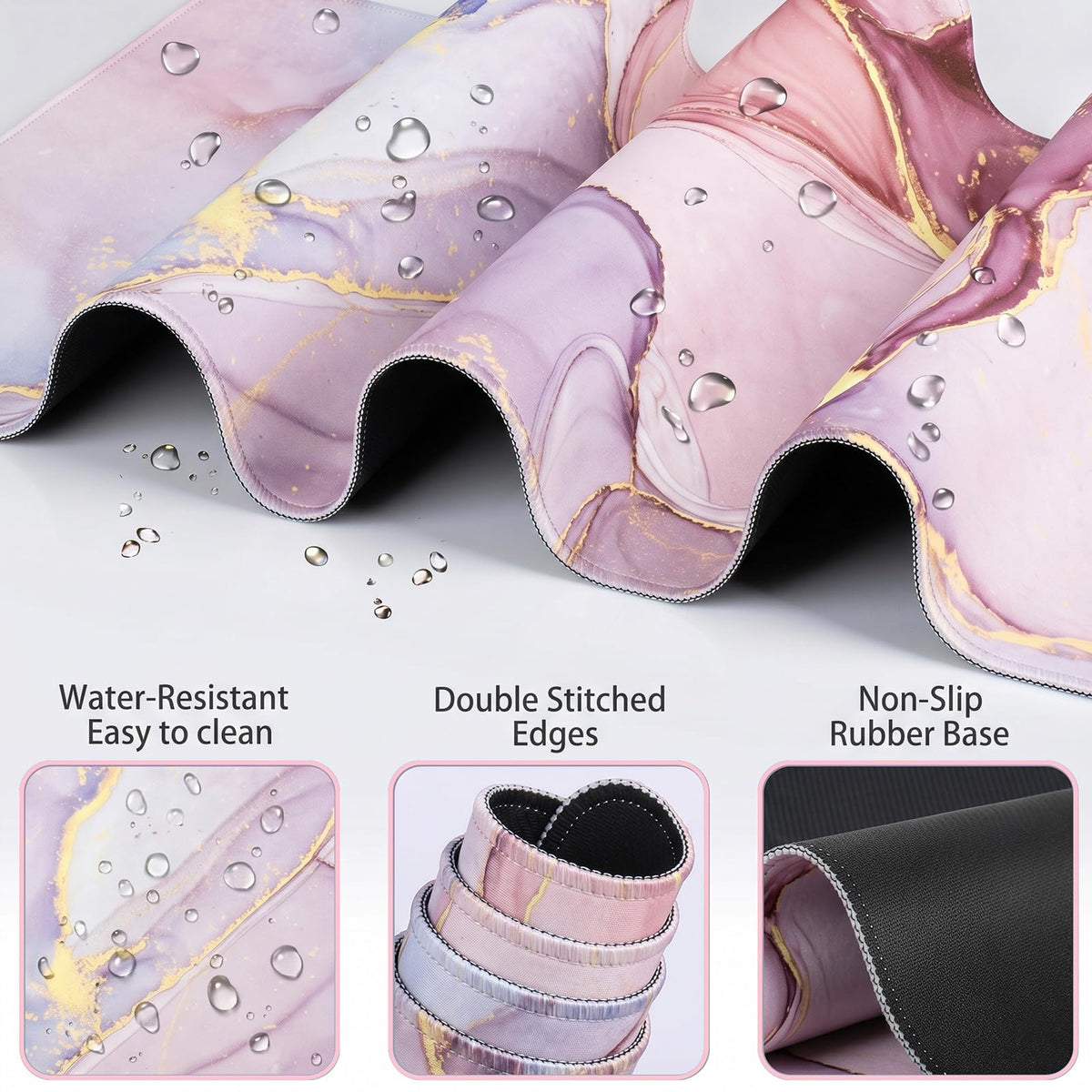 Large Mouse Pad with Wrist Rest, 4-in-1 Wrist Rest for Keyboard and Mouse