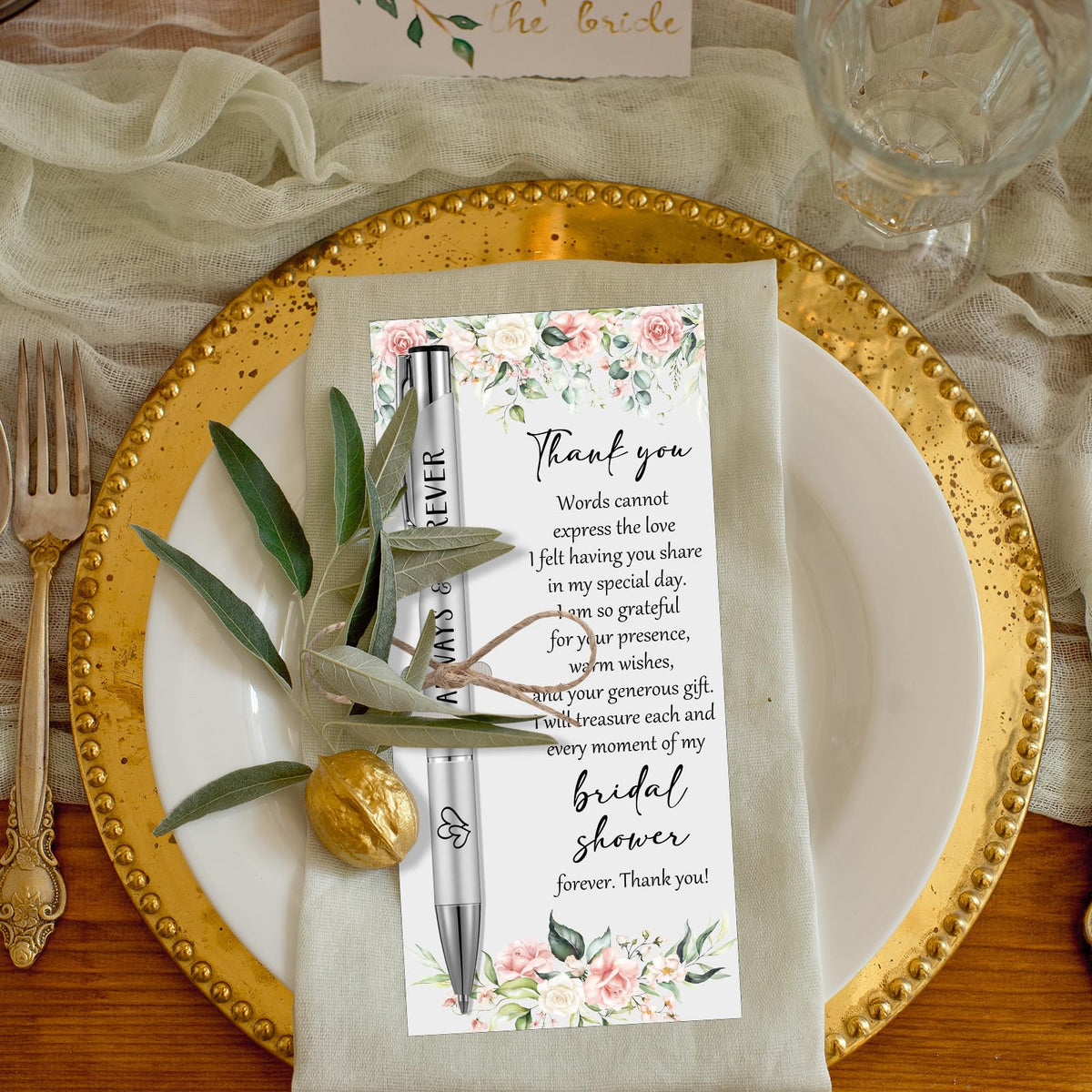 Chiisong 50 Sets Bridal Shower Favors for Guests, Floral