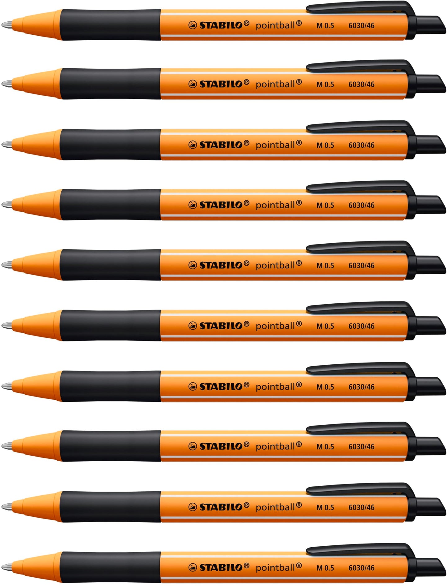 Ballpoint Pen - STABILO pointball - Pack of 10 - Black
