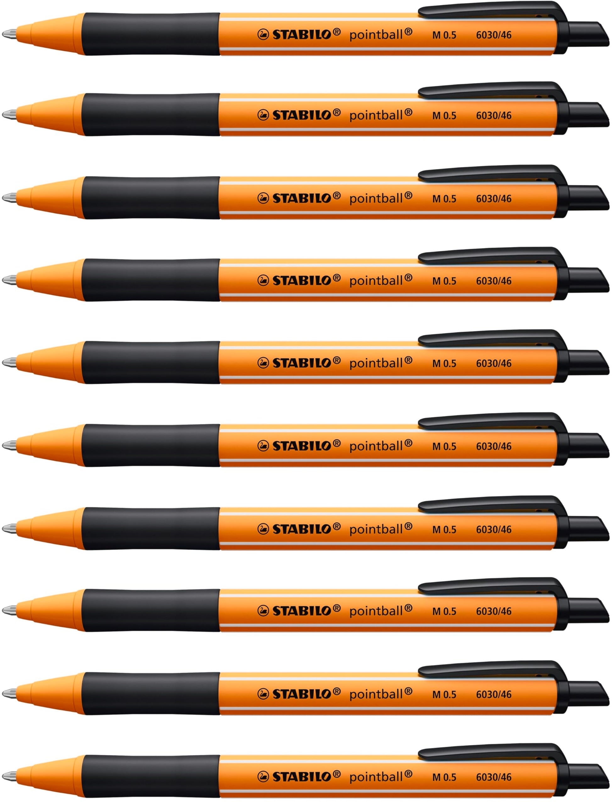 Ballpoint Pen - STABILO pointball - Pack of 10 - Black