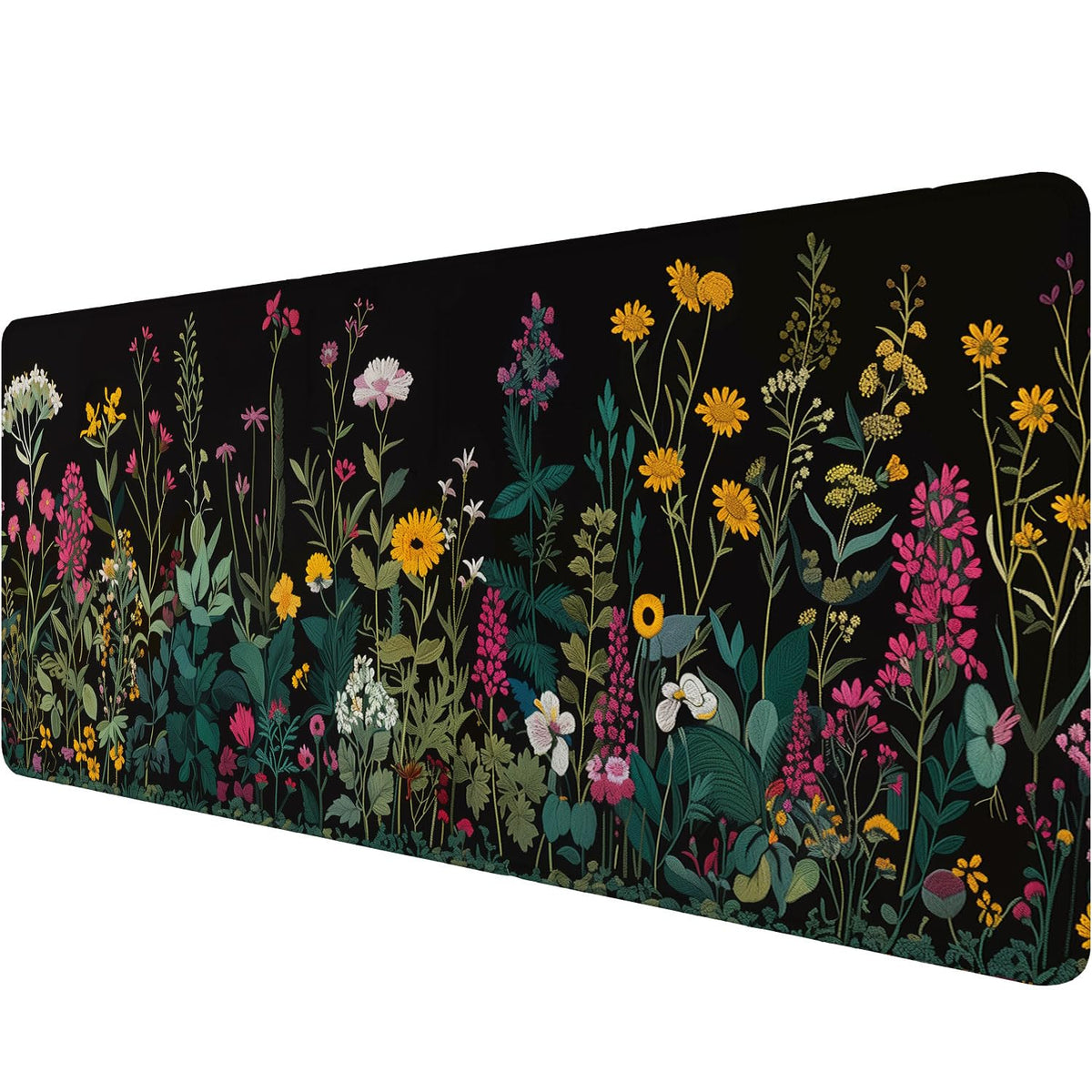 Floral Desk Pad Mouse Pad Weeds Flower Aesthetic Wildflower Mousepad XL Large Gaming Mouse Pad