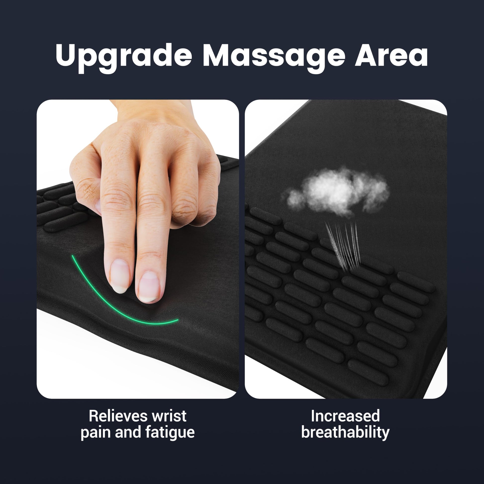 MEKASS Mouse Pad with Wrist Rest, Ergonomic Slope Mousepad for Carpal Tunnel Pain Relief, Memory