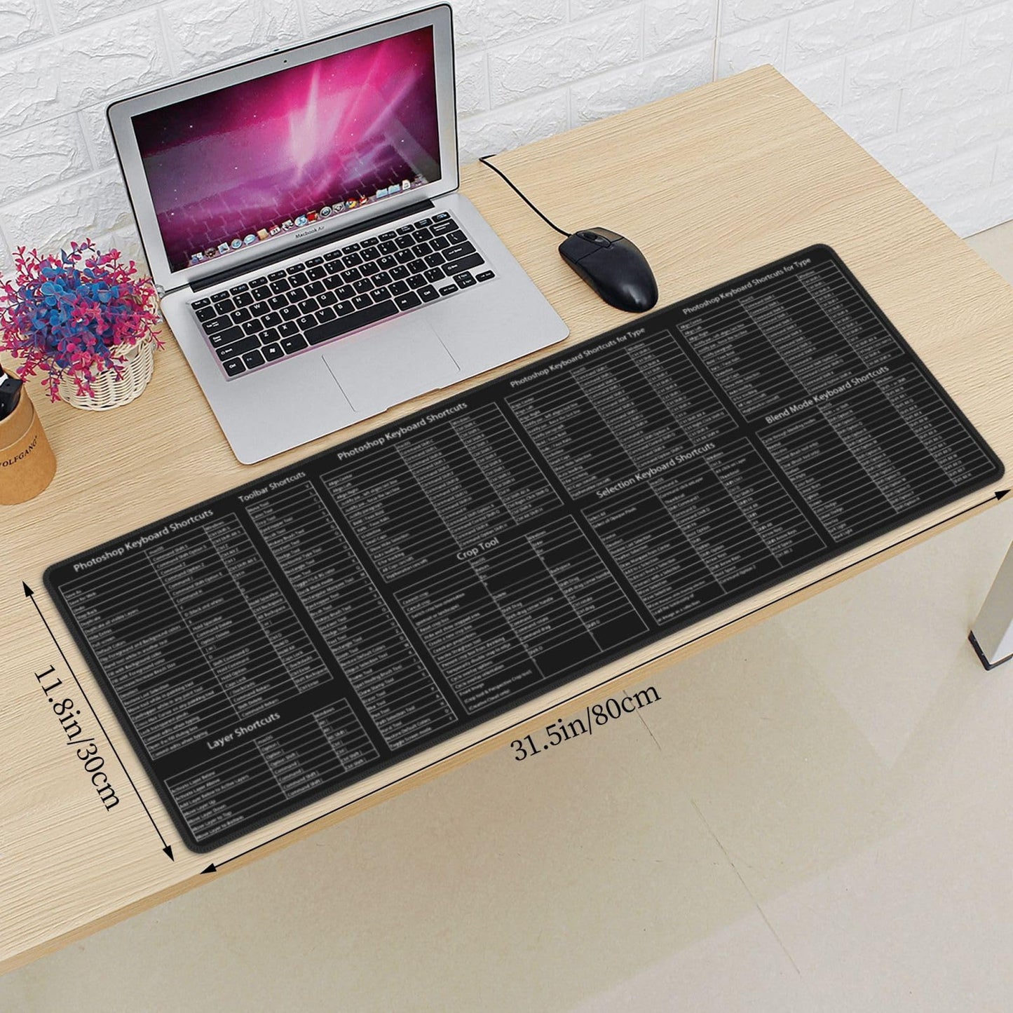 Sigouyinei Extra Large Desk Pad 31.5x12in Office Gaming Non-Slip Mouse Pad