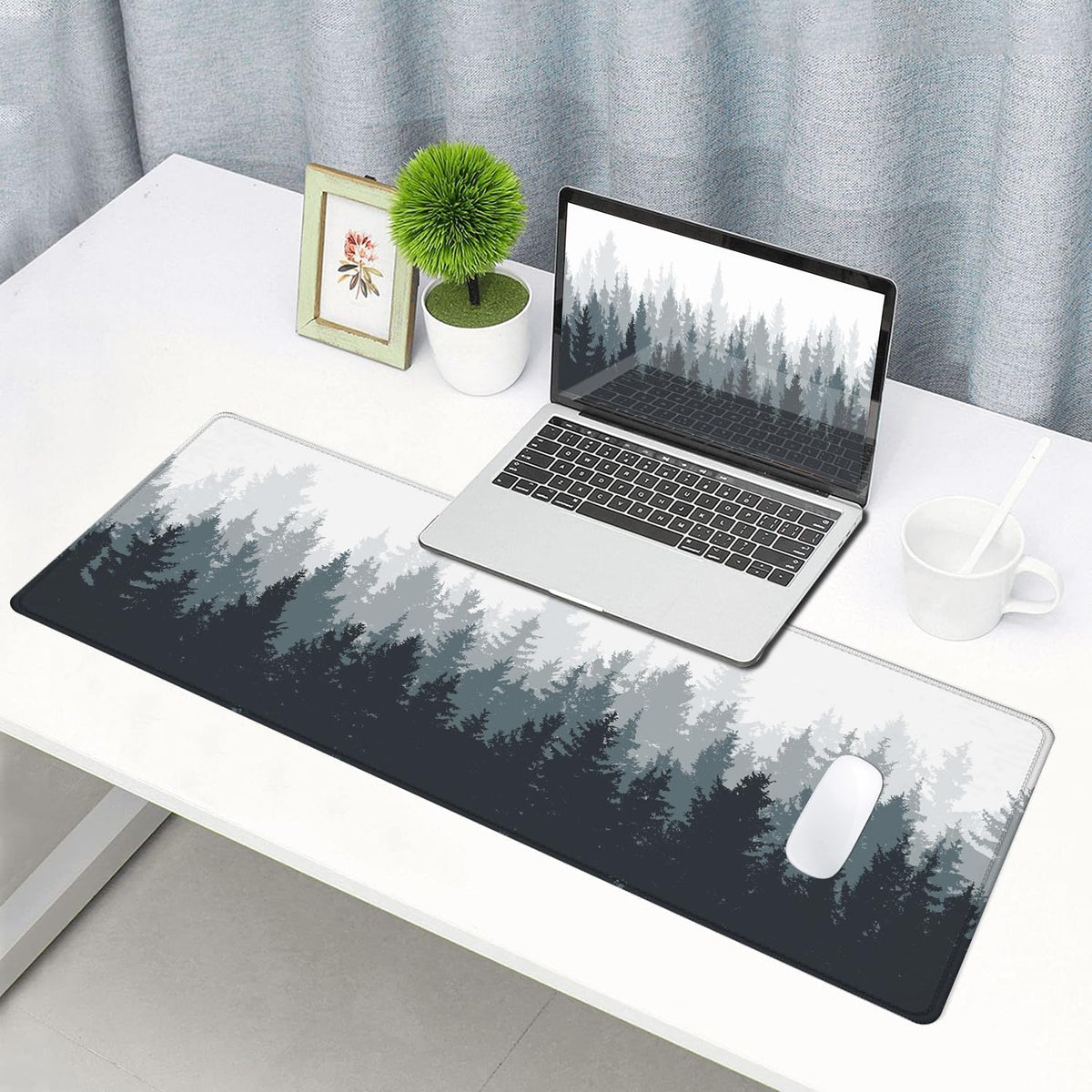 SANWUMIAN Gaming Mouse Pad Large, Keyboard Mouse Mat Desk Pad, Non-Slip Rubber Base with Stitched