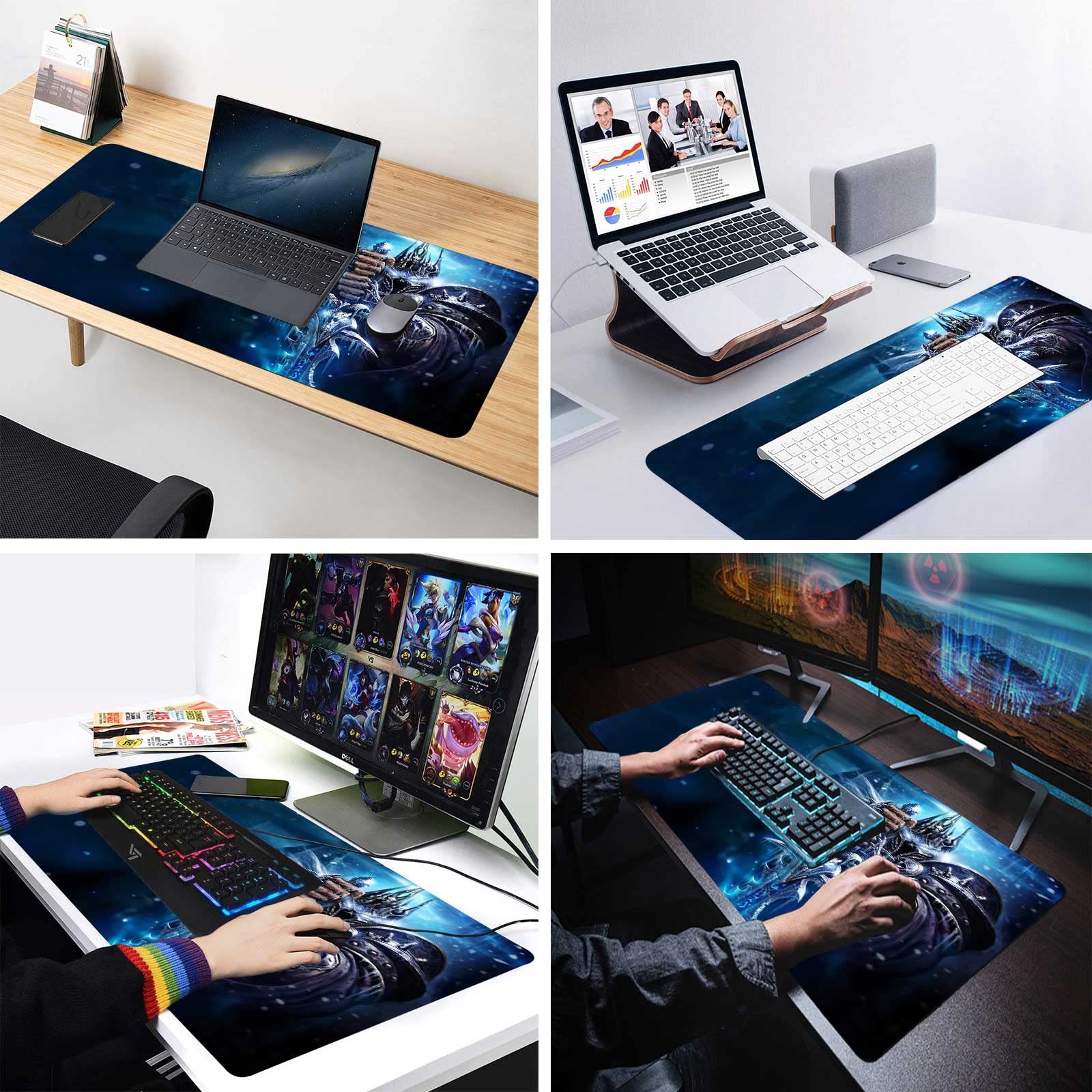 Mouse Pad XXL Lich King,Extra Large Gaming Mousepad Laptop Desk Pad Mat,Non-Slip Rubber