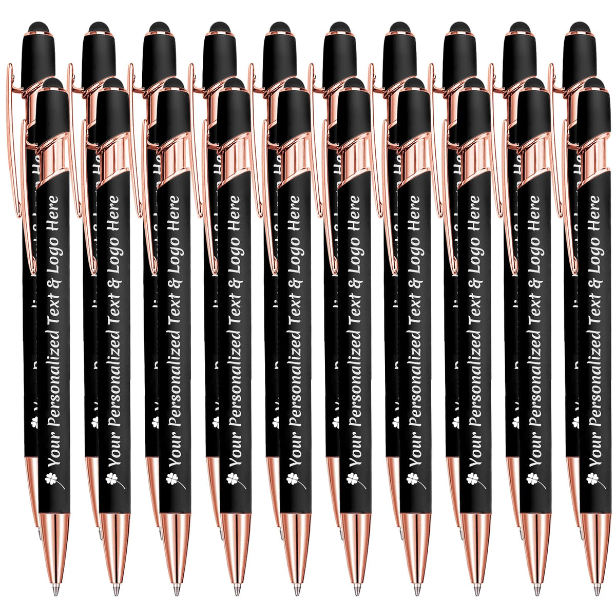 STREADVE Personalized Custom Pens 20 Engraved Writing Pen with Name Logo, Customized Promotional