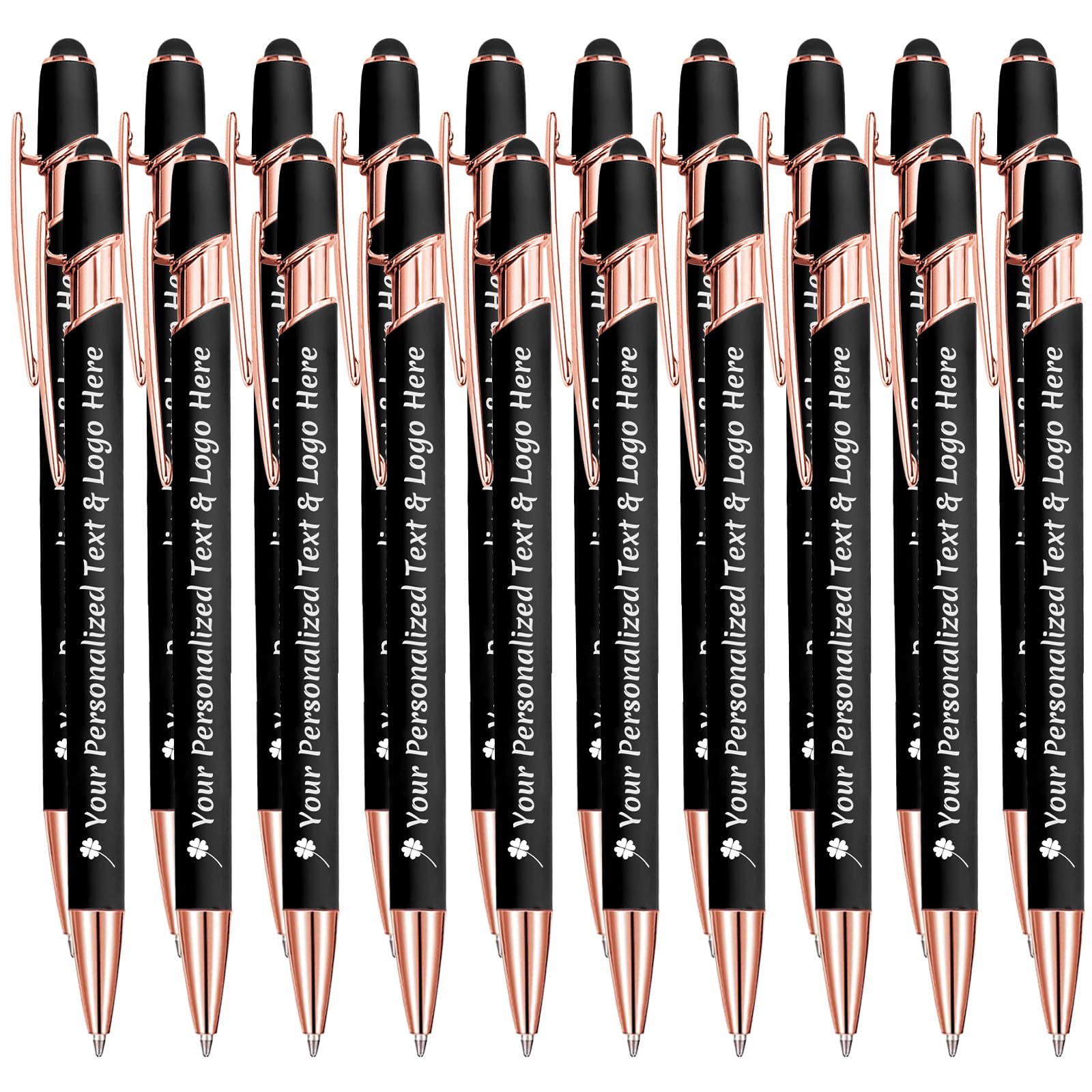 STREADVE Personalized Custom Pens 20 Engraved Writing Pen with Name Logo, Customized Promotional