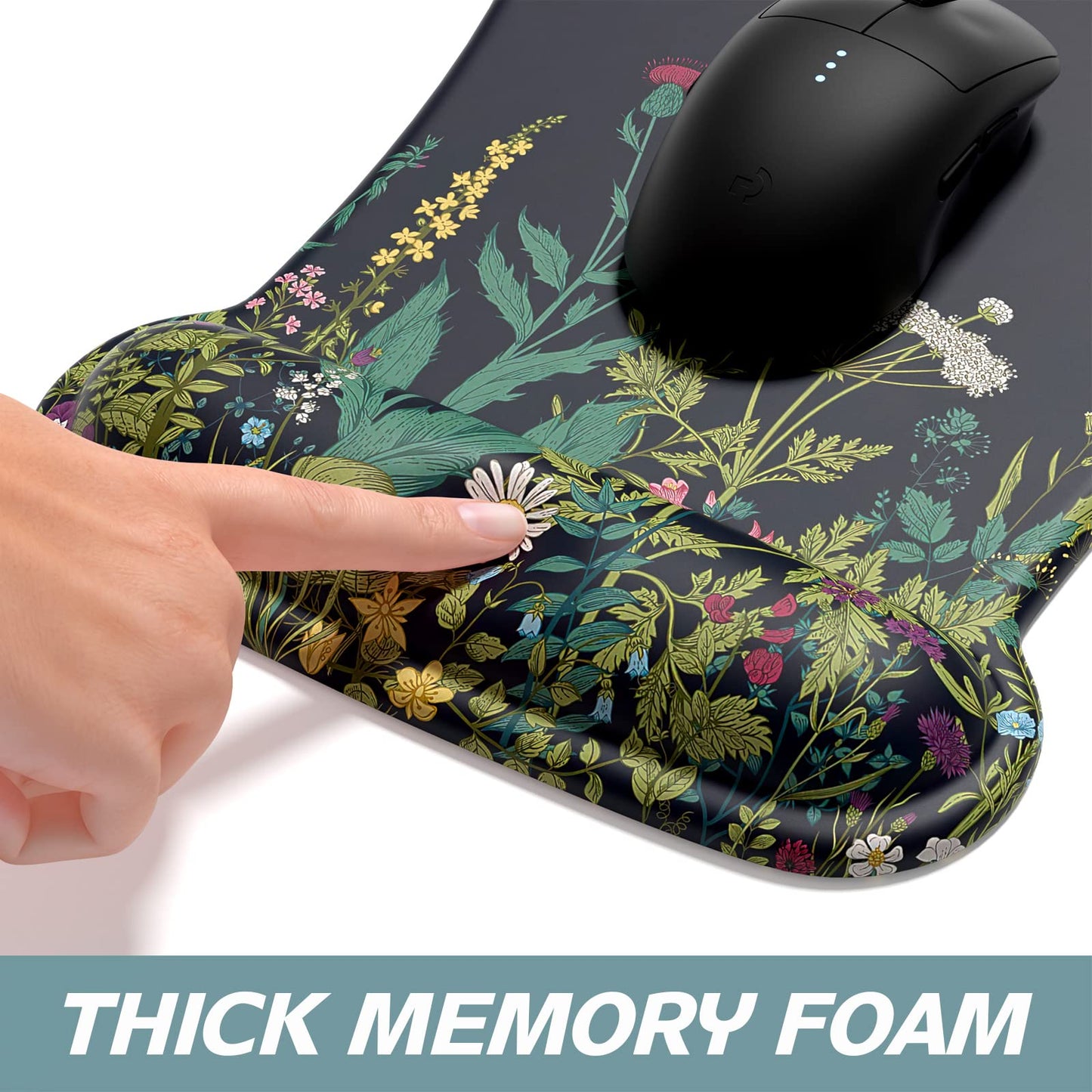 ITNRSIIET Mouse Pad Wrist Support Keyboard Wrist Rest Pad Ergonomic Mousepad Non-Slip Memory Foam