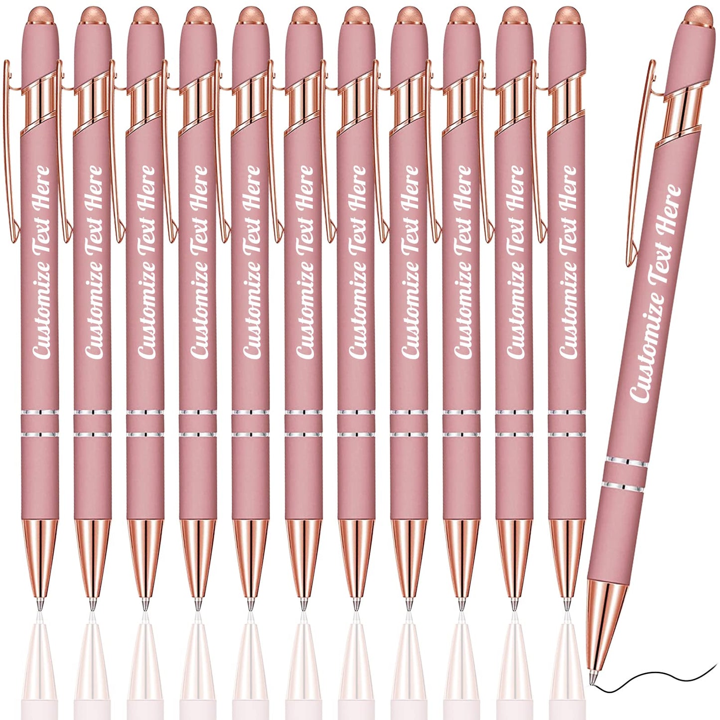 Up to 500 Personalized Pens Bulk Custom Ballpoint Pens with Business Name Message Logo, Customized