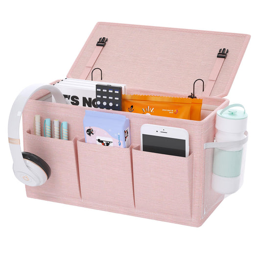 Bedside Caddy Storage Organizer for Bed Rails, Bed Caddy with 6 Pockets