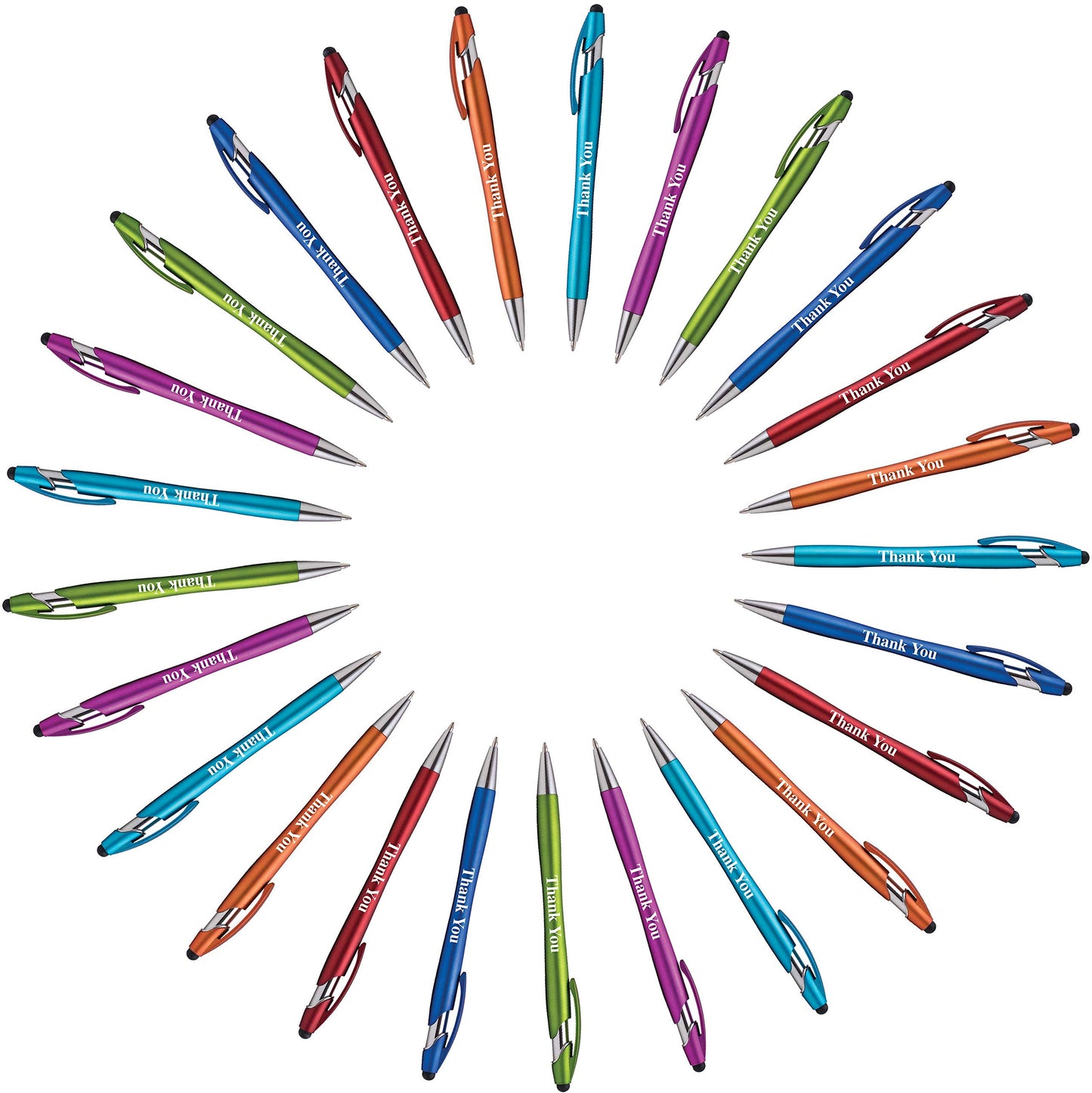 Express Pencils Thank You Gift Stylus Pens For All TouchScreen Devices - 2 in 1 Combo Pen for