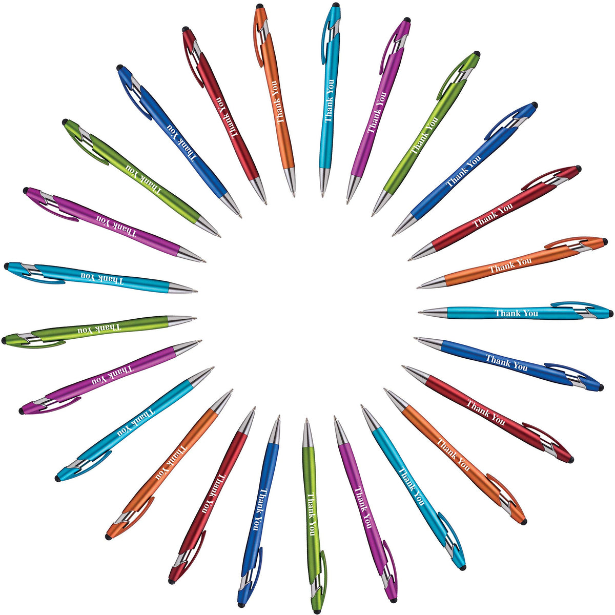Express Pencils Thank You Gift Stylus Pens For All TouchScreen Devices - 2 in 1 Combo Pen for