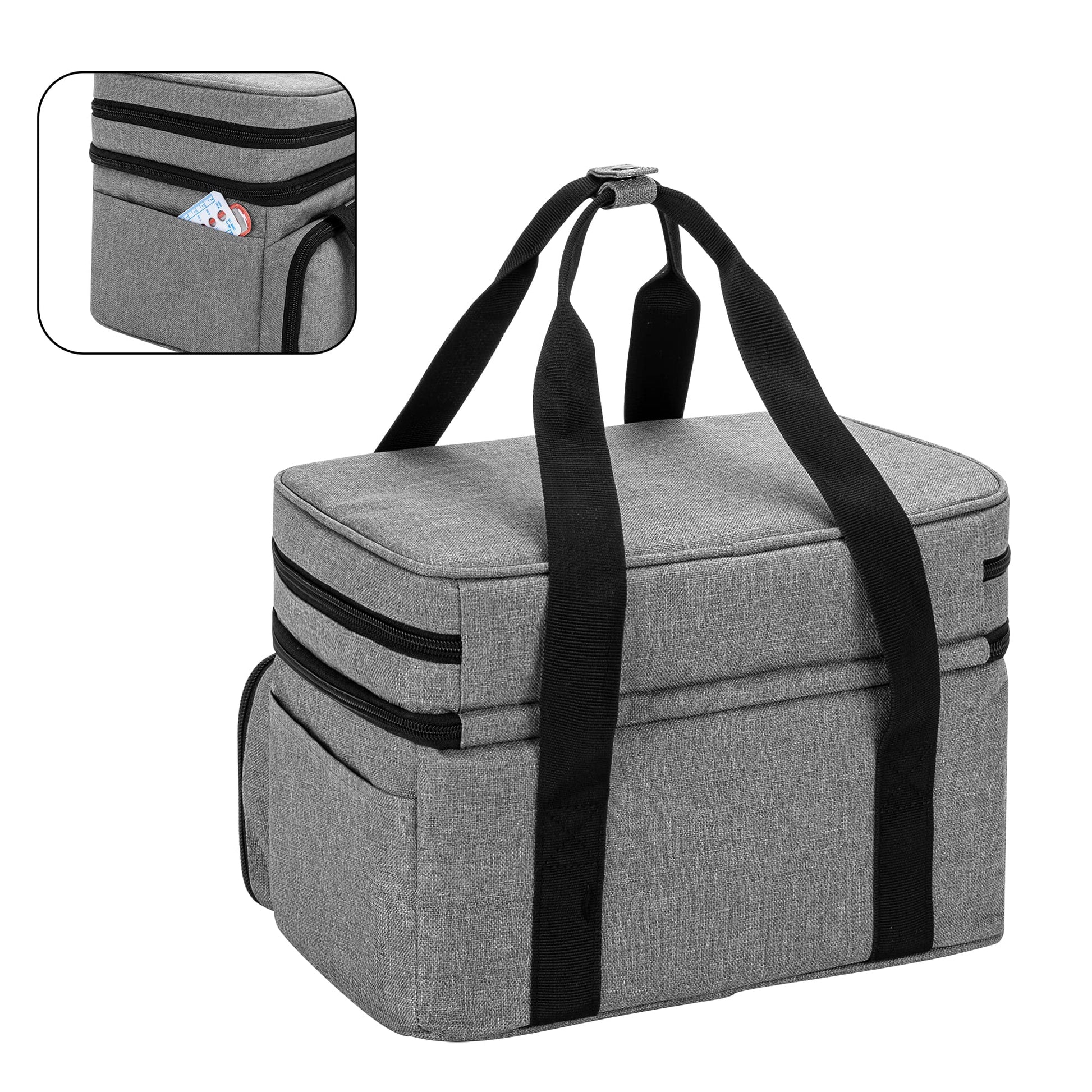 BAFASO Double Layer Sewing Accessories Organizer, Gray