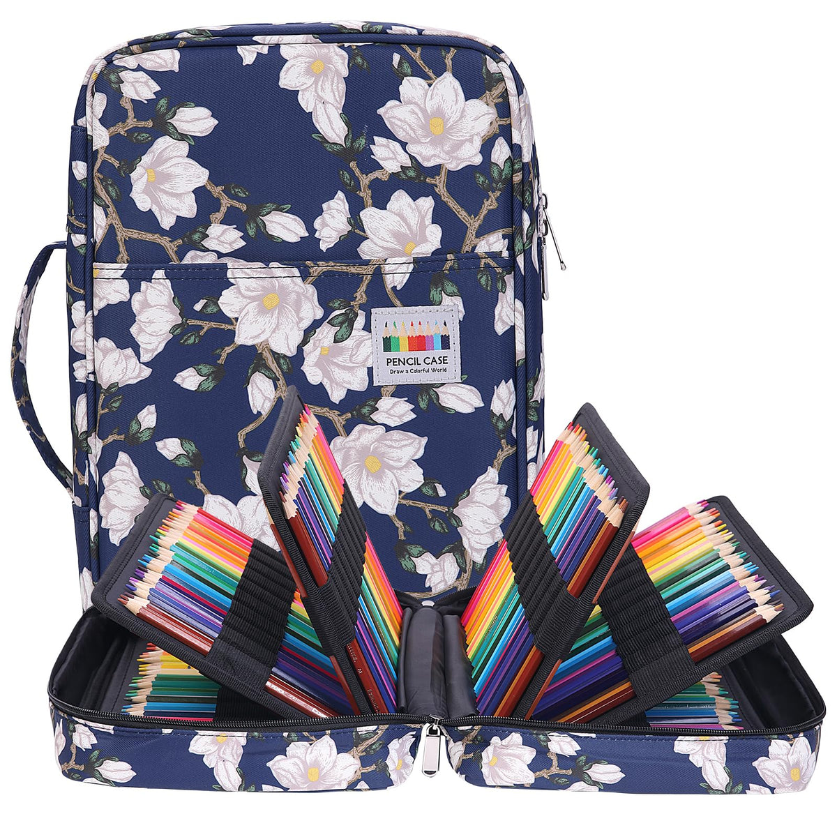 BOMKEE Large Capacity Pencil Case for Adults, 304 Slots Pen Case Pencil Case Multi Compartments