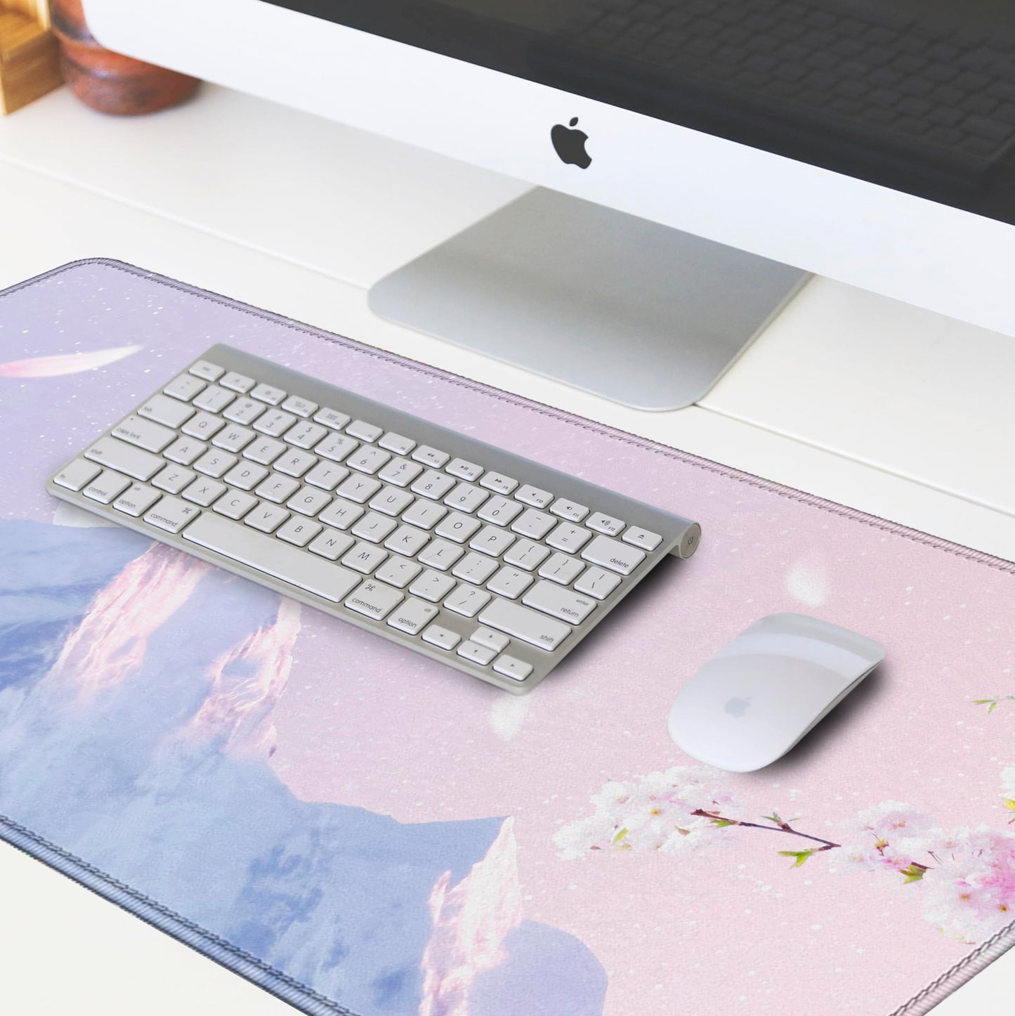 Viorichve Pink Mouse Pad Large XXL Mousepad 34.65" x 15.75" Extended Gaming Desk Pad Laptop