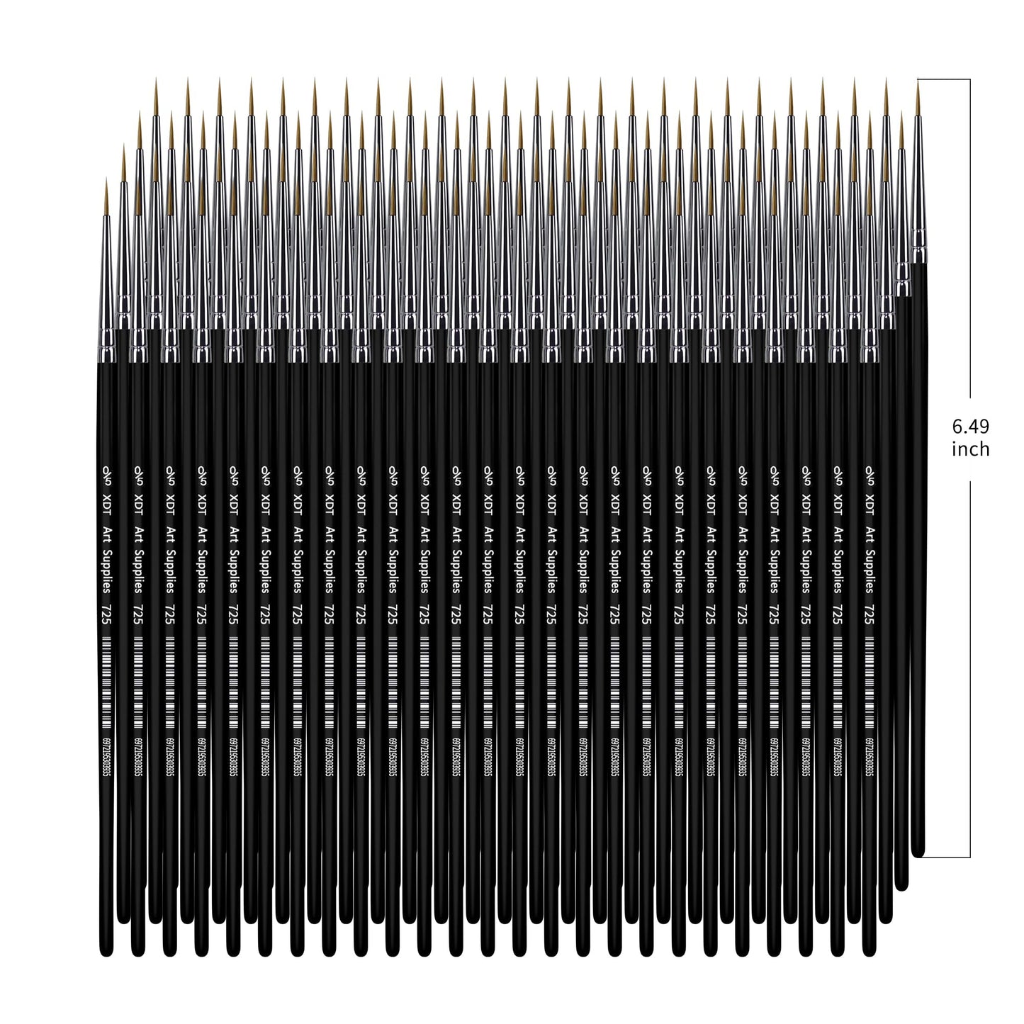 XDT#725 Fine Detail Artist Paint Brush 100 Piece Set Round Pointed Tip Paint Brush #00000 for Micro