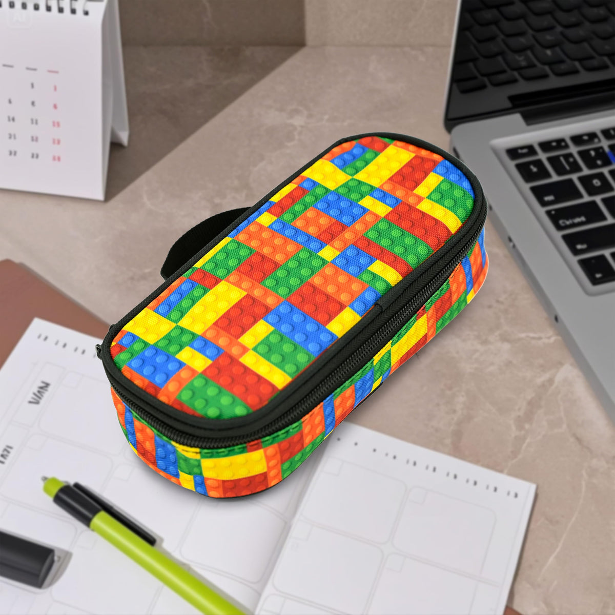 Droerfes Brick Pencil Case Pencil Pouch Large Capacity Pen Bag School Office Organizer Stationery