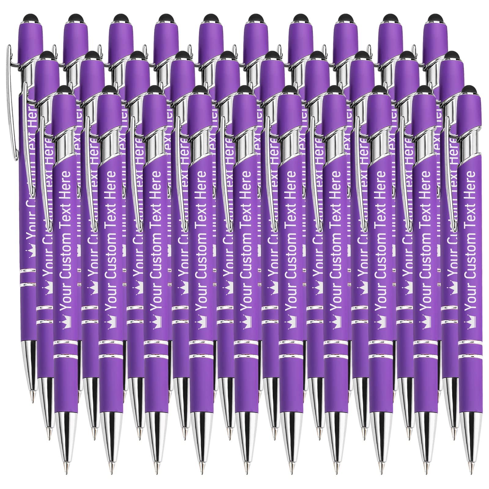 STREADVE Personalized Custom Pens with Name Engraved Logo Text Pen, Pack of 30 Customized Smooth