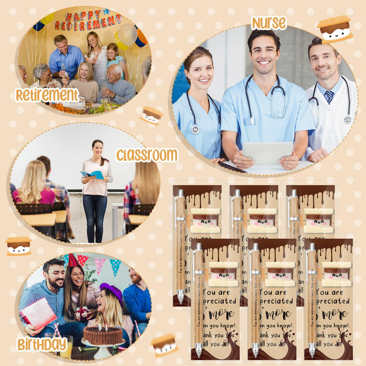 TecUnite 20 Sets Marshmallow Back to School Gifts Bulk