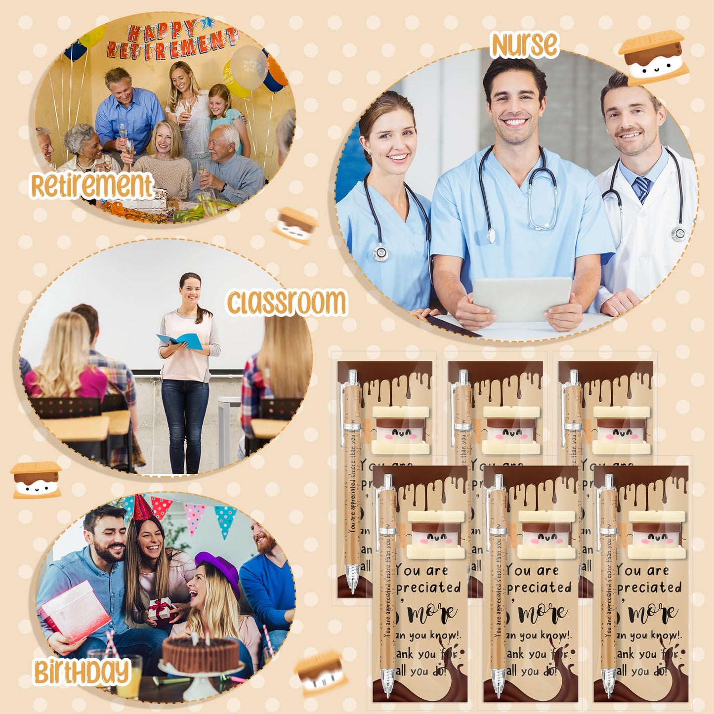 TecUnite Marshmallow 60 Sets Classroom Motivation Gifts Bulk