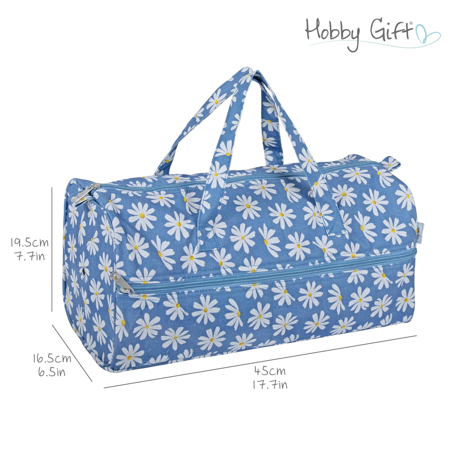 Hobby Gift Knitting Bag Large Yarn Storage Bag with Zippered Compartments for Knitting Needles