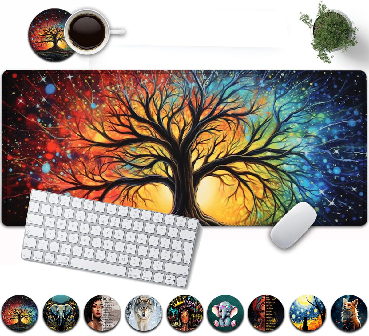 Large Mouse Pad, 31.5 x 11.8in Extended Gaming Mouse Pad with Stitched Edges, XXL Mousepad