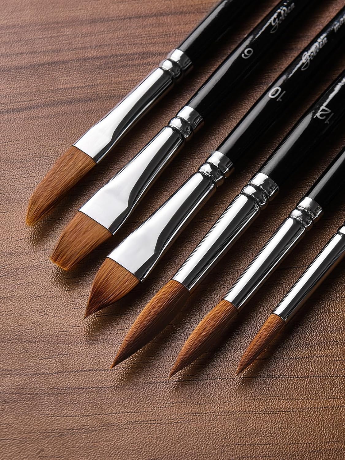 Watercolor Brushes Professional Set, 10 Artist Brushes Watercolor Paint Brushes, Golden Maple Sable