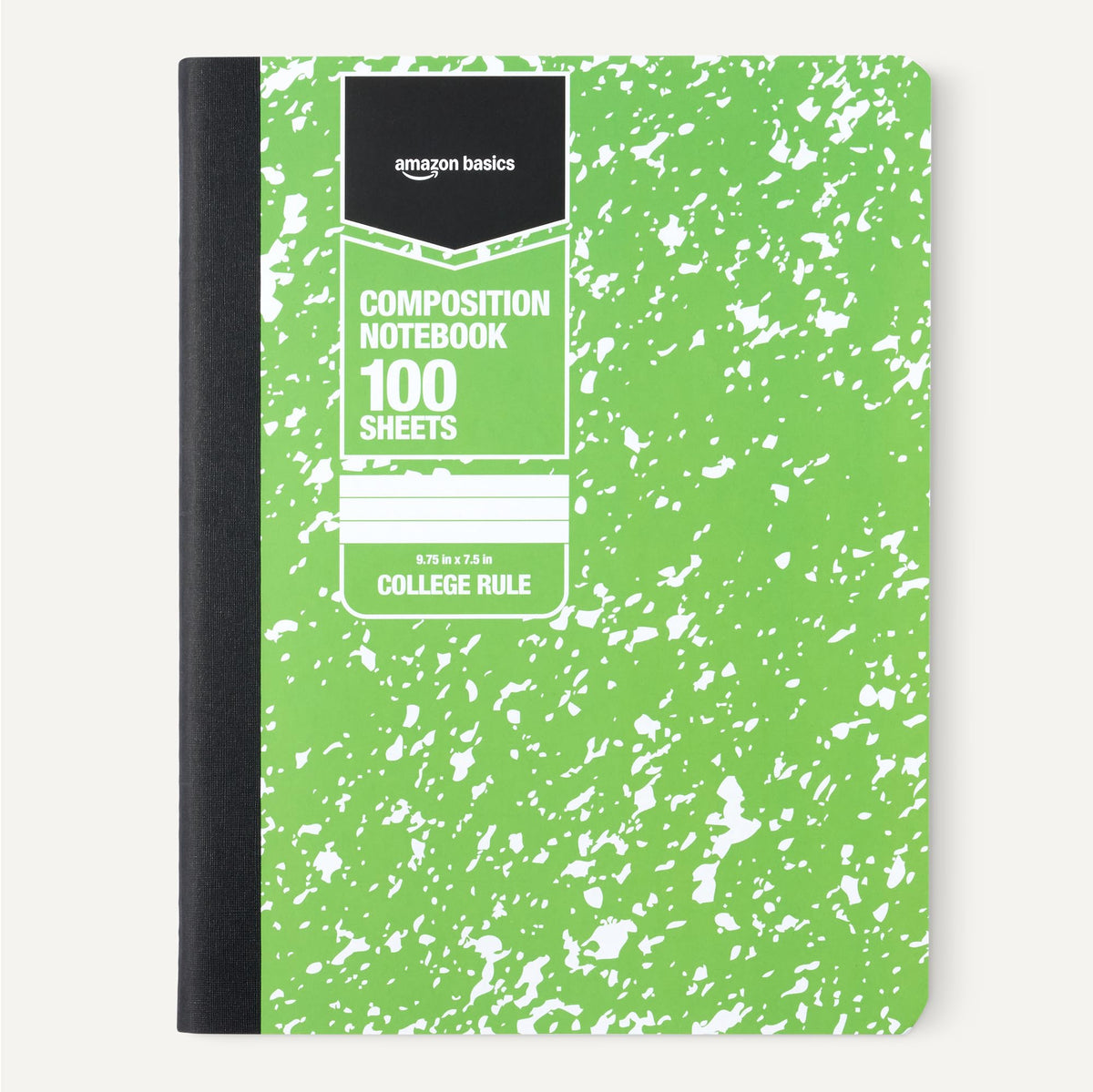 Amazon Basics Composition Notebook, College Ruled, 100 Sheets, 9.75" x 7.5", Assorted Marble
