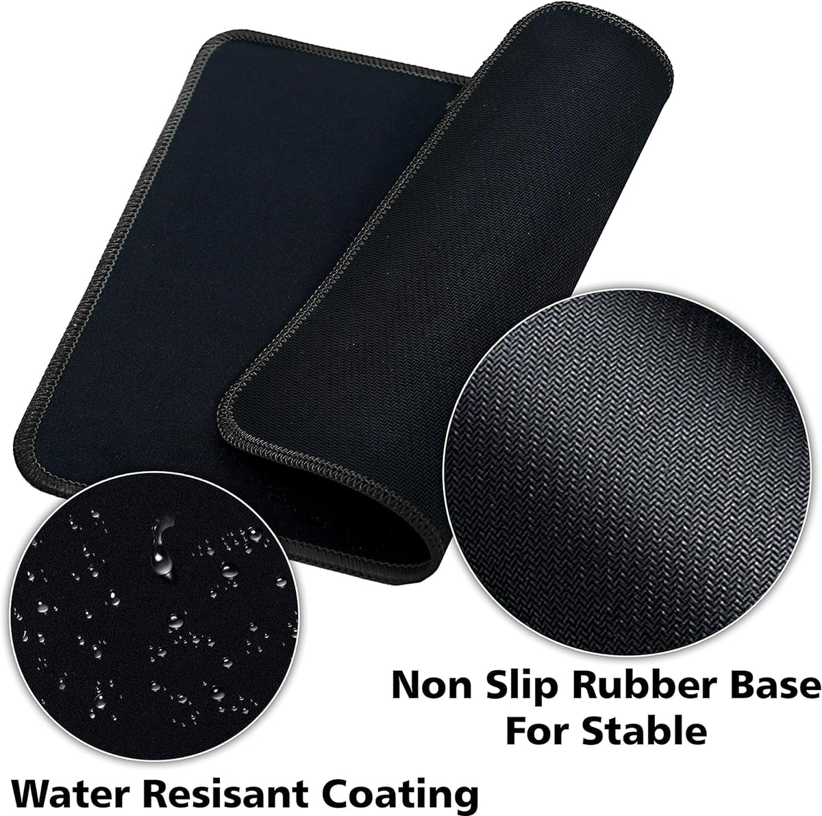 SaiTech IT 50 Pack Waterproof Mouse Pad, 8.66x7.1 inch, Black