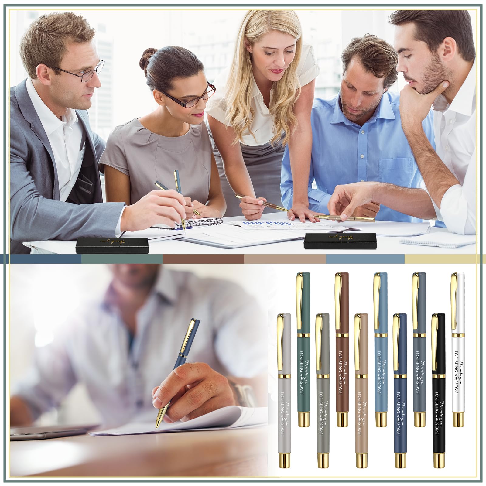 PerKoop 10 Sets Thank You Gifts, Appreciation Pens with Boxes for Men Women