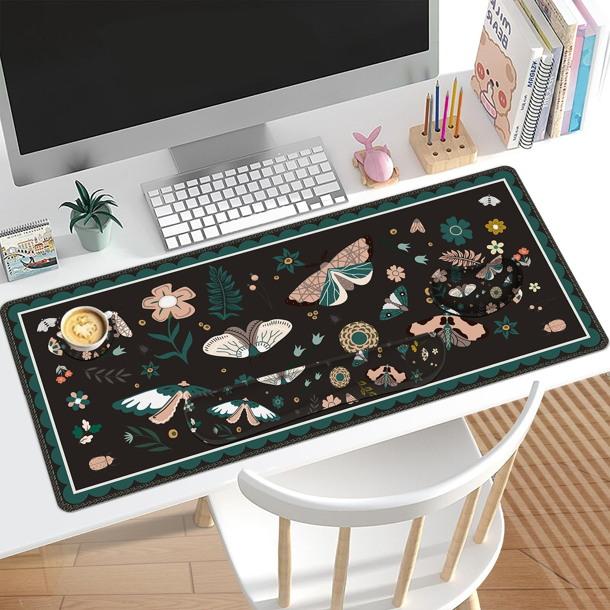 Lauspuck Large Mouse Pad and Keyboard Wrist Rest, Desk Pad for Keyboard and Mouse, Gaming Mousepad