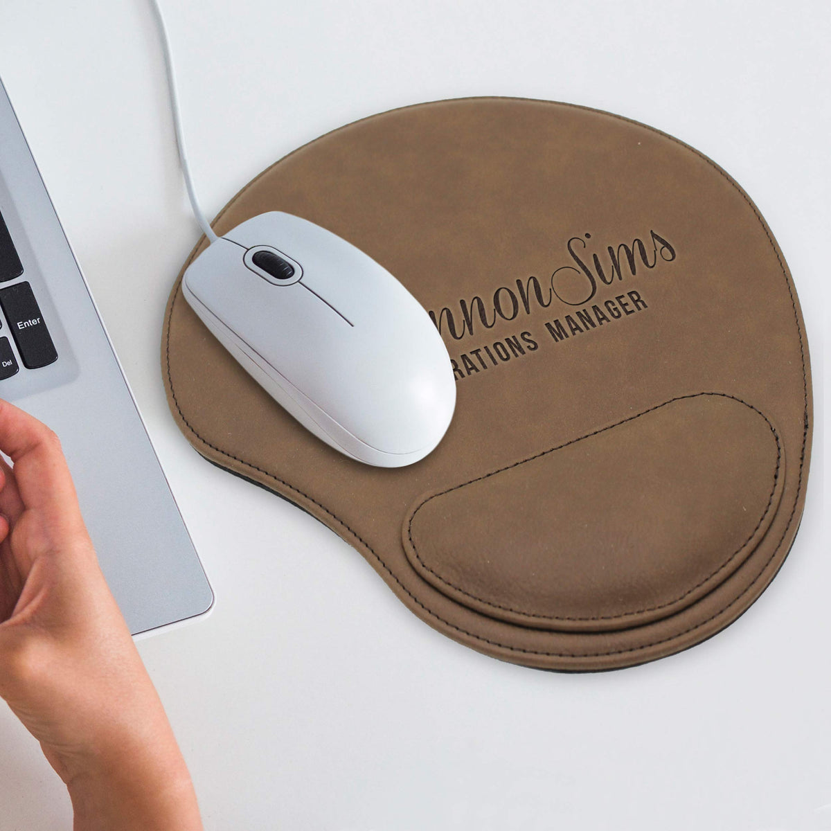 My Personal Memories Custom Engraved and Personalized Mouse Pad with Wrist Rest Desk Accessories
