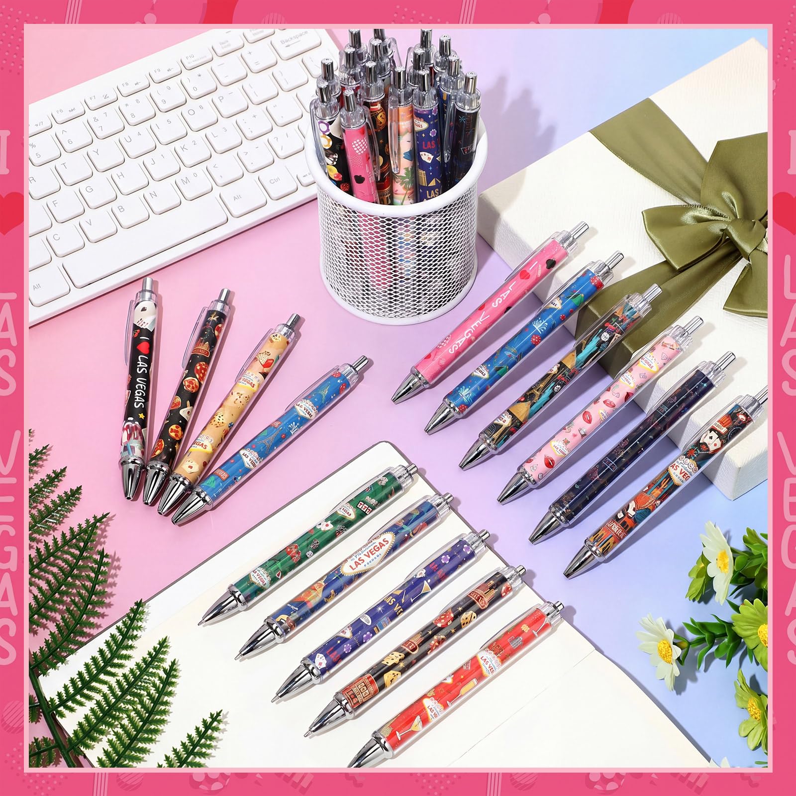 Sayglossy 30 Pcs Las Vegas Souvenirs Gifts Travel Ballpoint Pens