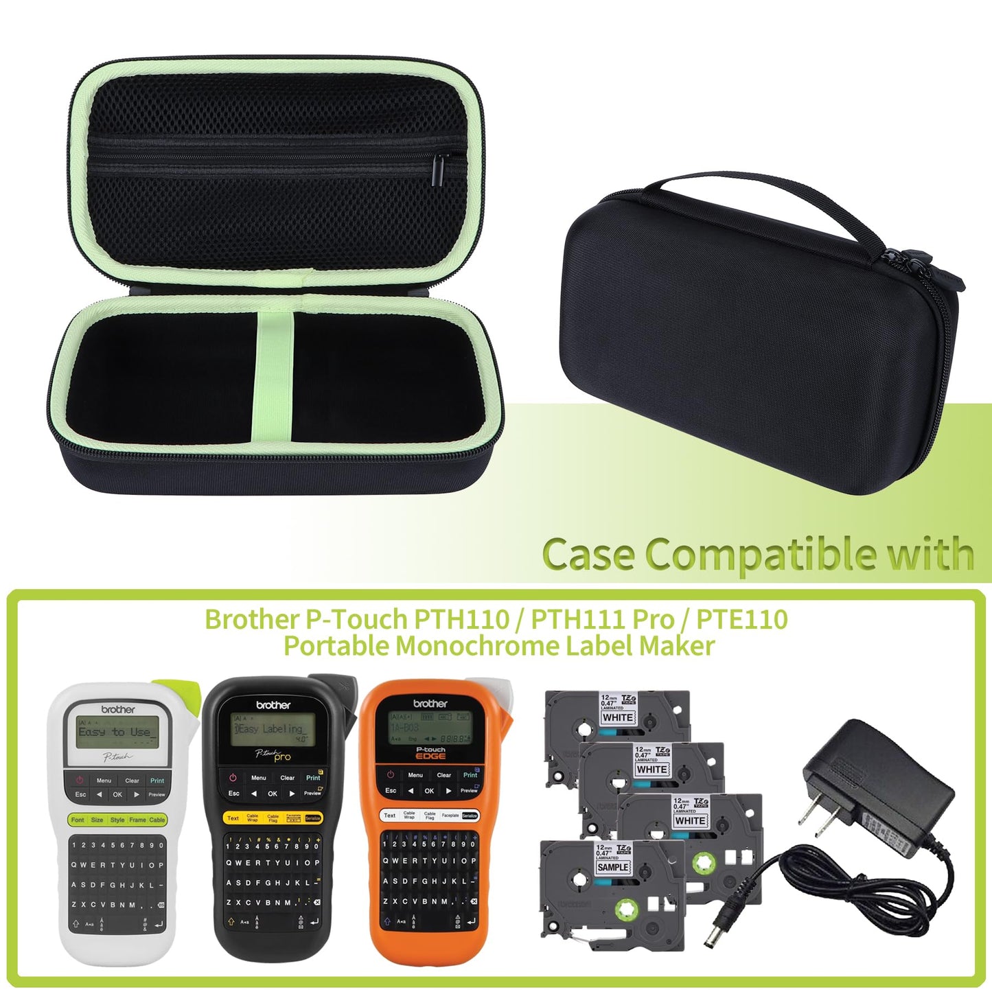 Peyyargo Case Compatible with Brother P-Touch PTH110 / PTH111 Pro / PTE110 Portable Monochrome