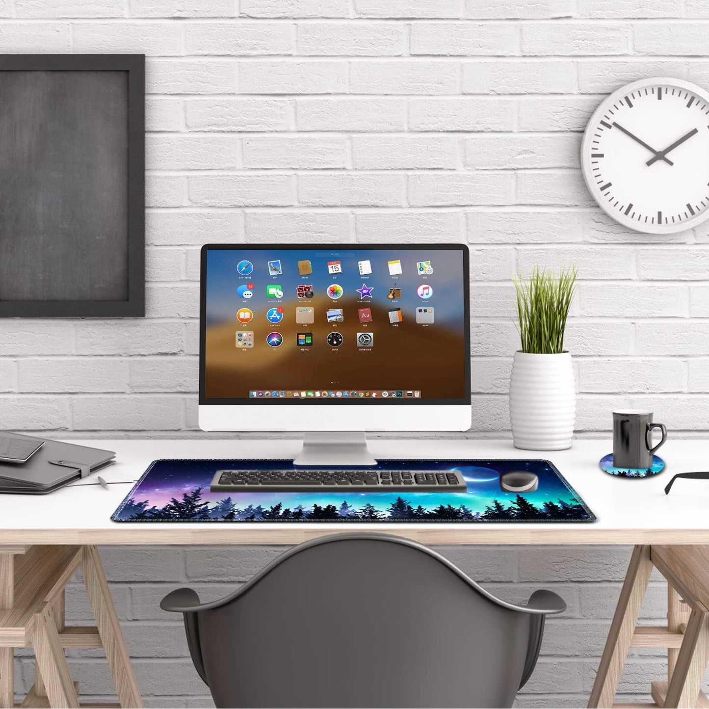 Large Gaming Mouse Pad, AIMSA Extended Mouse Pad with Stitched Edge, XL Keyboard Mouse Mat Non-Slip