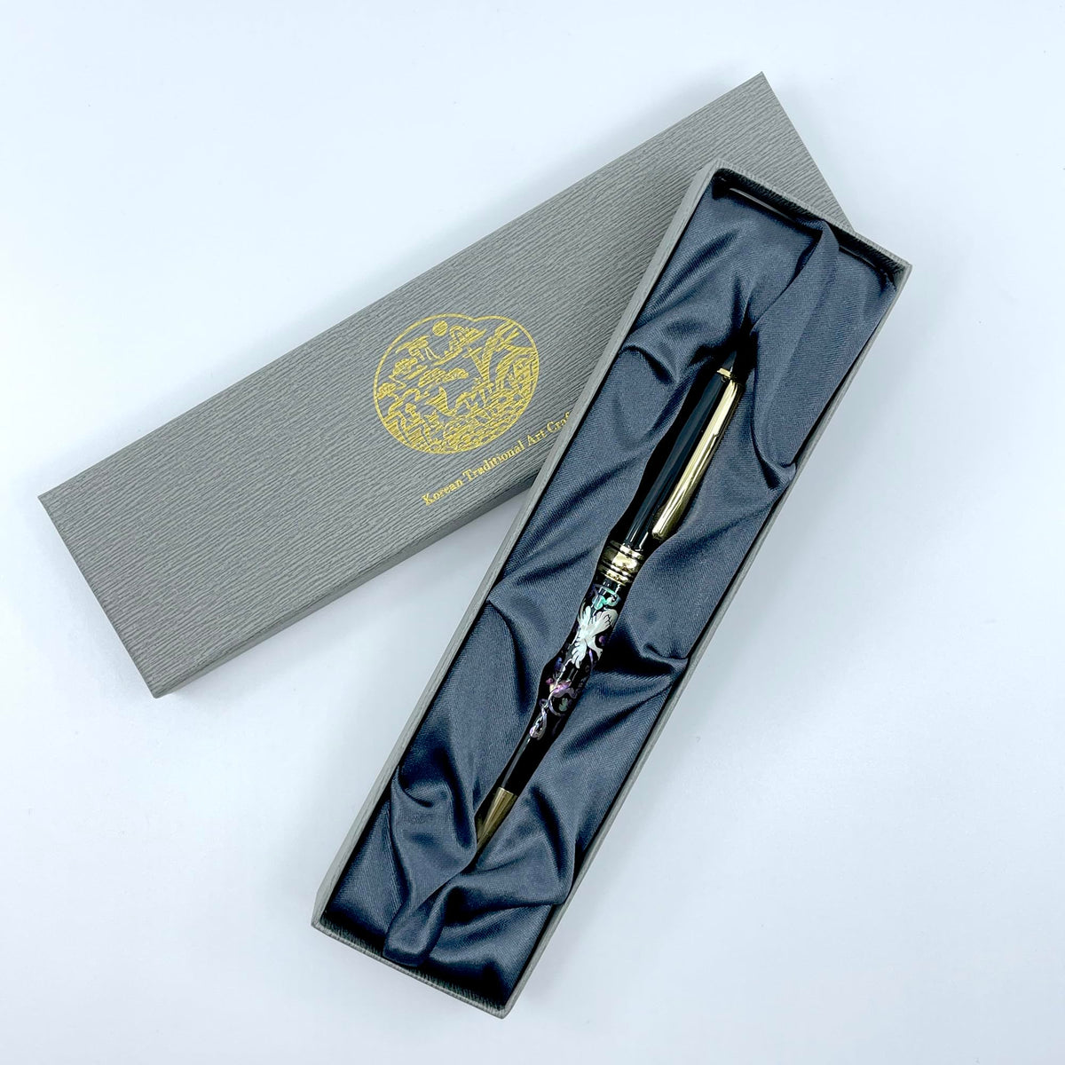 Nacreh Inlay Mother of Pearl Design Handmade Ballpoint Pen Retractable Executive Gift Deluxe