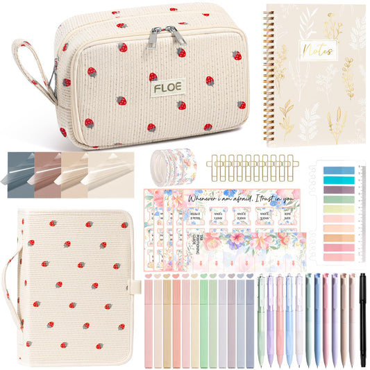 Bible Study Supplies Journaling Annotation Kit w/Bible Cover Case for Women