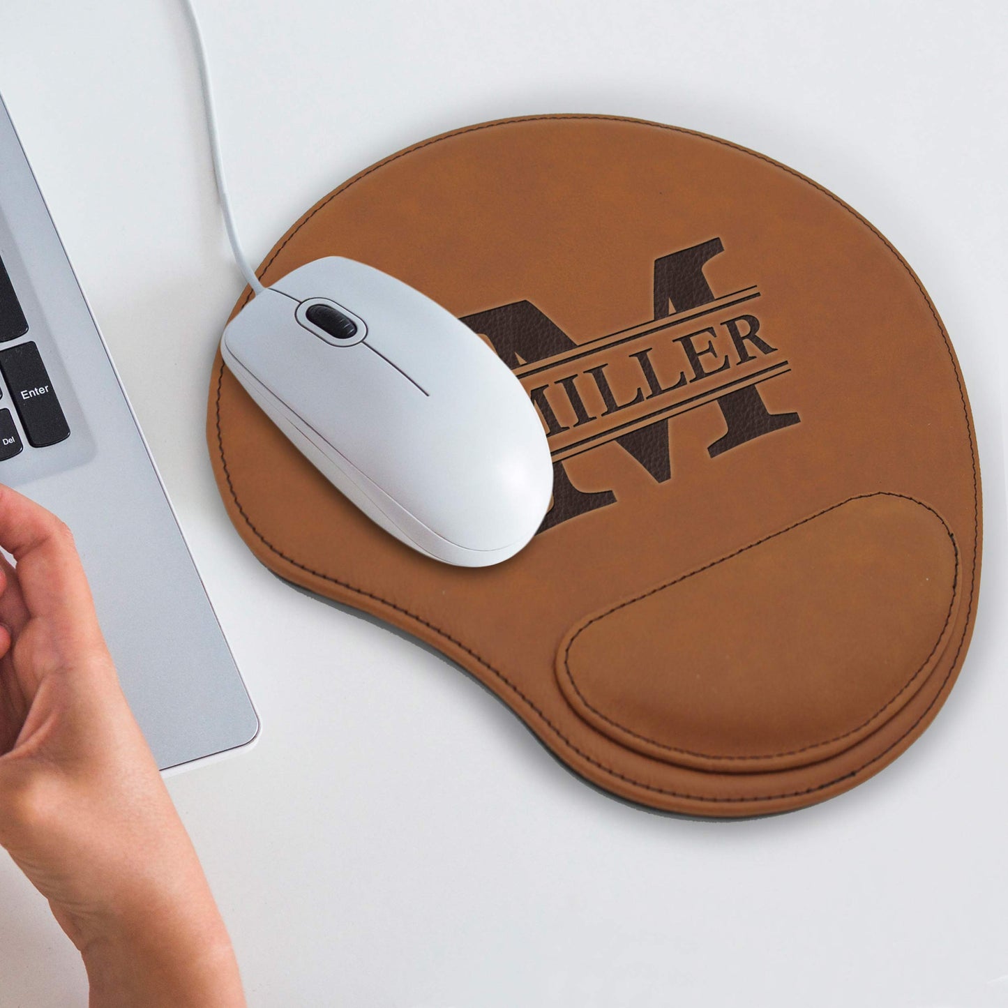 My Personal Memories Custom Engraved and Personalized Mouse Pad with Wrist Rest Desk Accessories