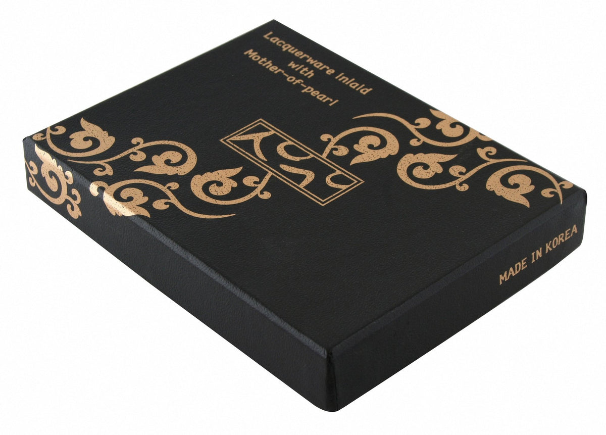 Antique Alive Mother of Pearl Butterfly Design Cash Money Business Credit Name Id Card Holder Case
