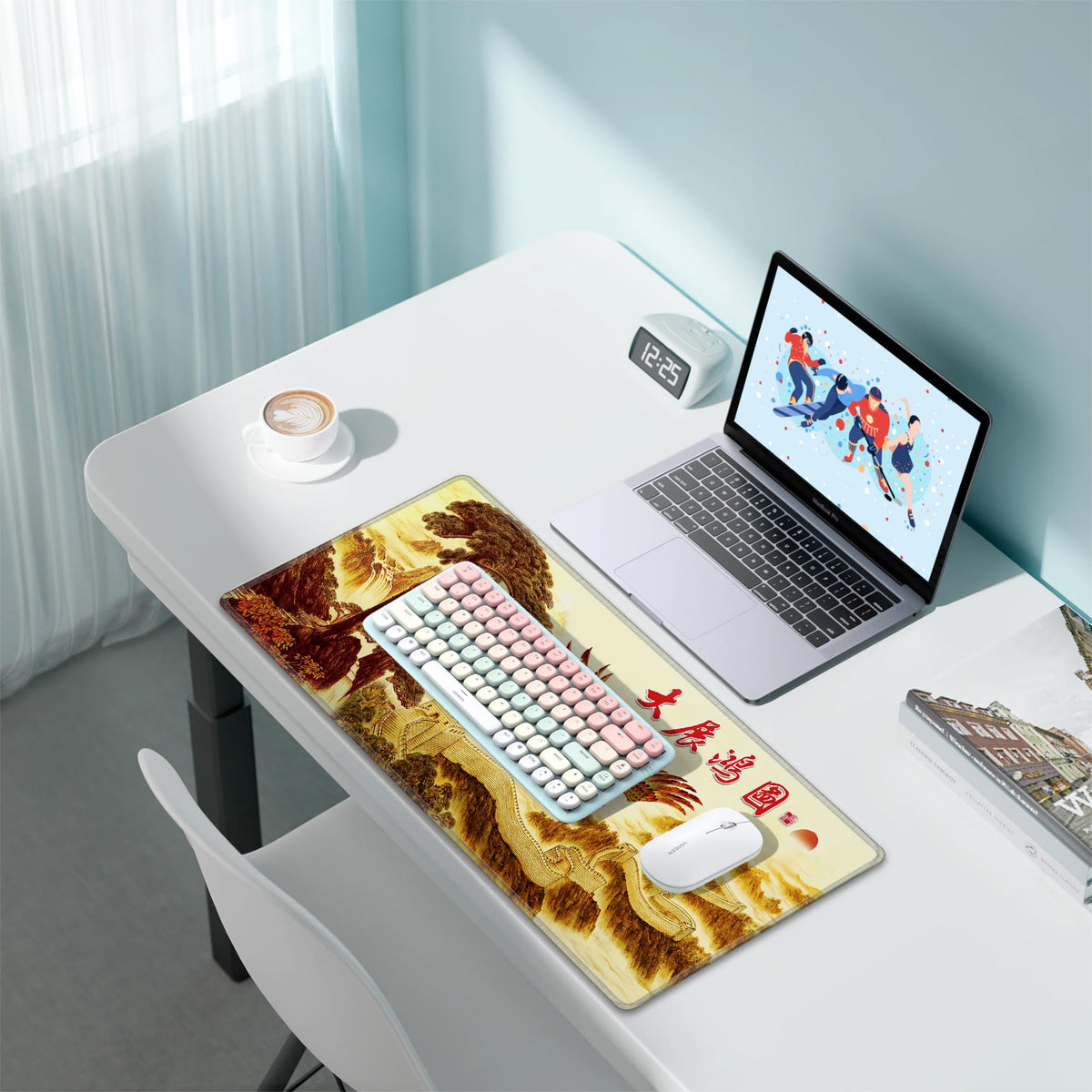 LL-COEUR XXL Landscape Gaming Mouse Pad Computer Keyboard Mat Office Desk Pad (Eagle, 27.5" x 11.8"