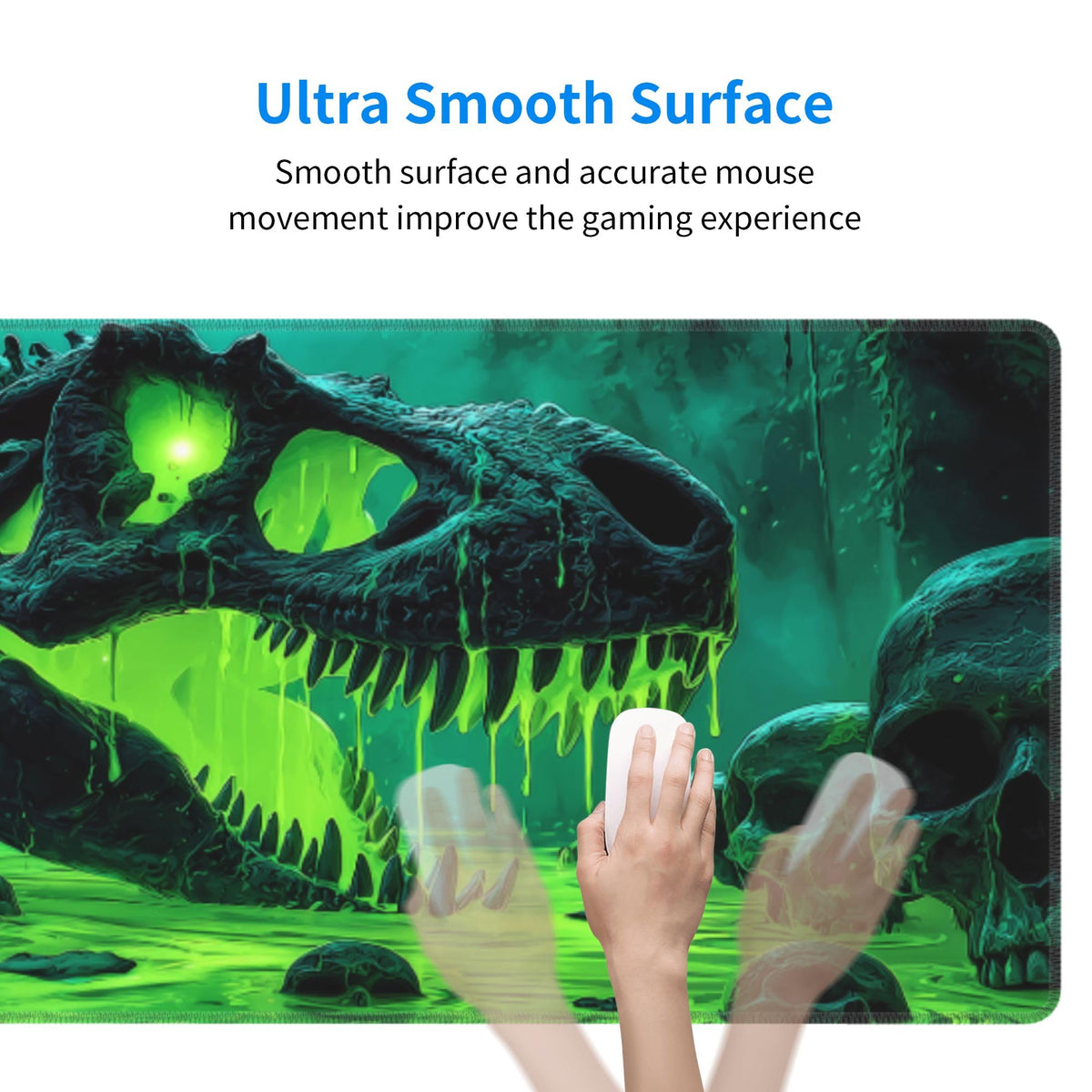 Dinosaur Mouse Pad Extended Large Gaming Mouse Pad XL Stitched Edges for Gamer Home Office 31.5 X