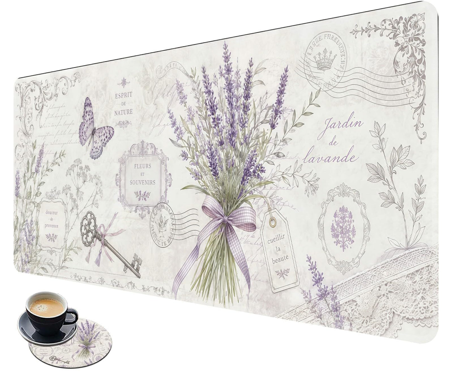 Desk Mat Large Gaming Mouse Pad + Coaster