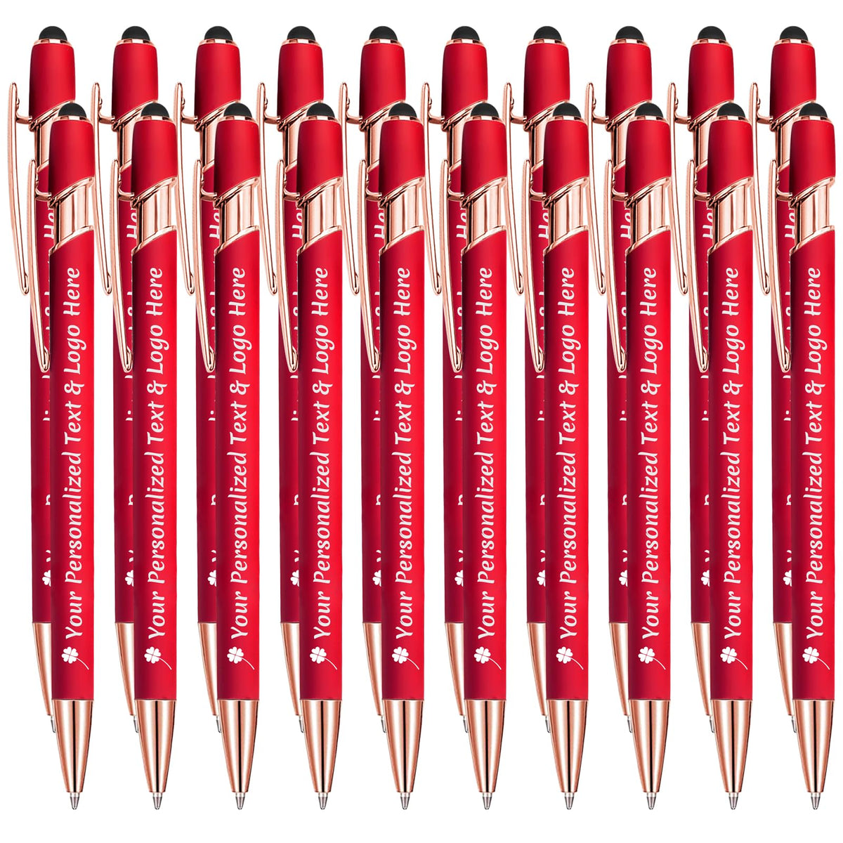 STREADVE Personalized Custom Pens 20 Engraved Writing Pen with Name Logo, Customized Promotional
