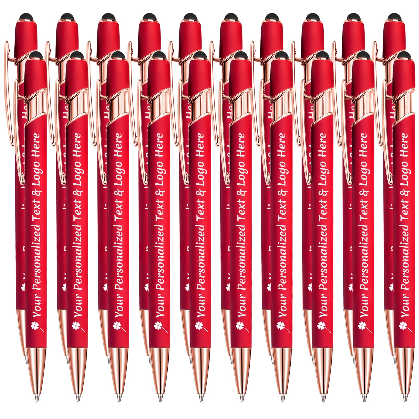 STREADVE Personalized Custom Pens 20 Engraved Writing Pen with Name Logo, Customized Promotional