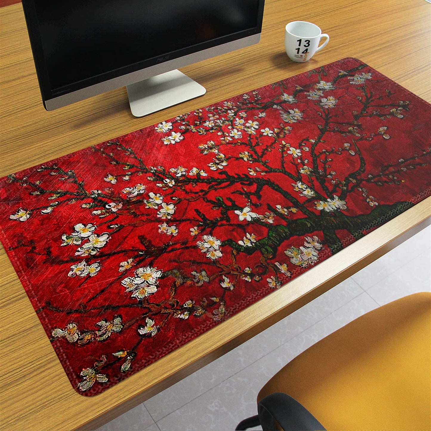 Meffort Inc Extended XXL Mouse Pad Thick Water Resistance Desk Mat with Non-Slip Rubber Pad for