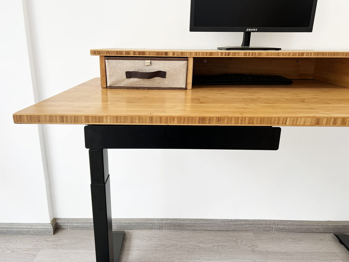 VWINDESK 19 inch Slim Under Desk Pull-Out Storage Office Mounted Sliding Metal Drawer for Standing