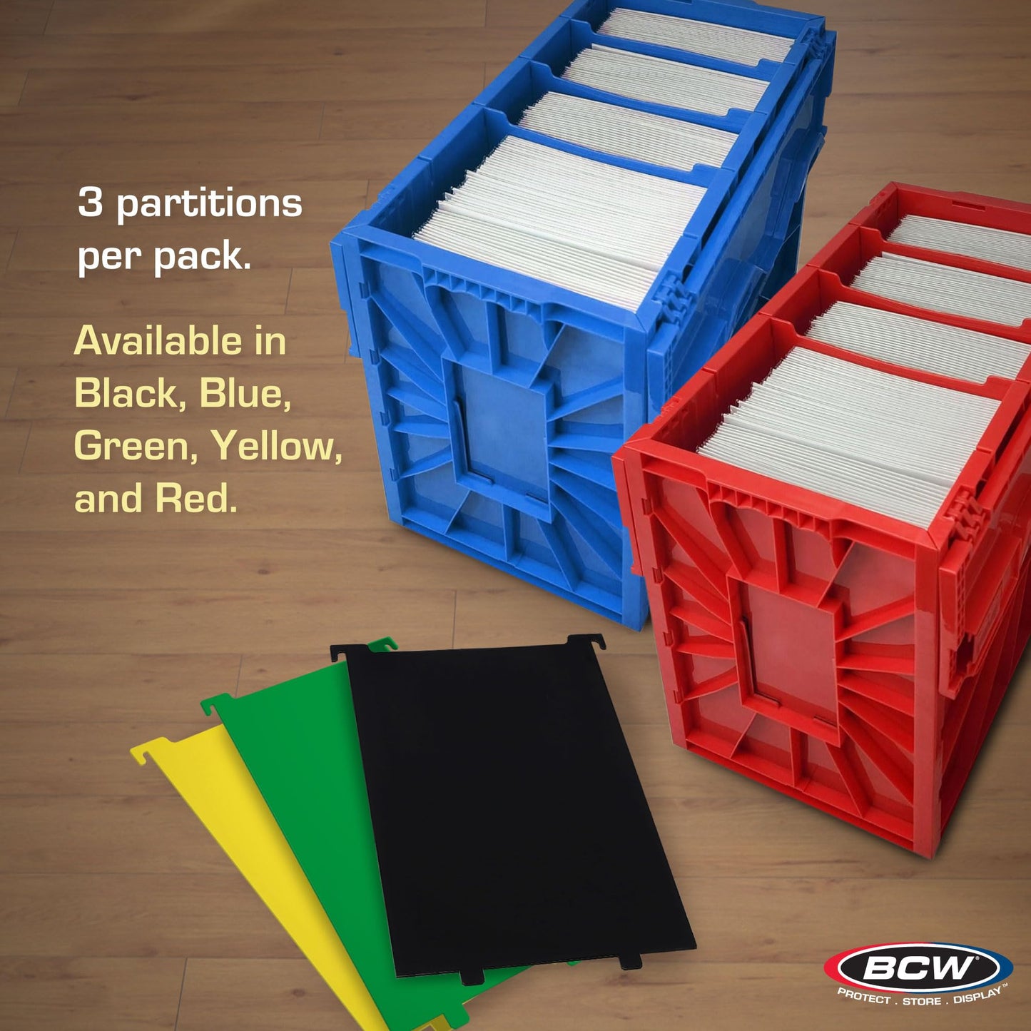 BCW Comic Bin Partitions | Exclusive Organizer for Short and Long Comic Book Bins | Notched
