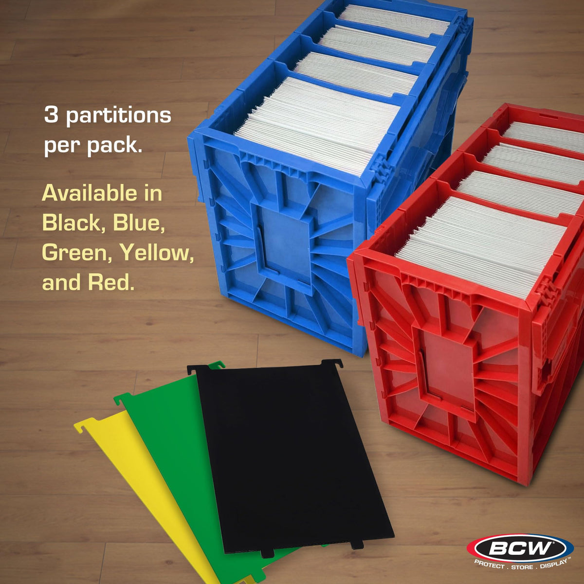 BCW Comic Bin Partitions | Exclusive Organizer for Short and Long Comic Book Bins | Notched