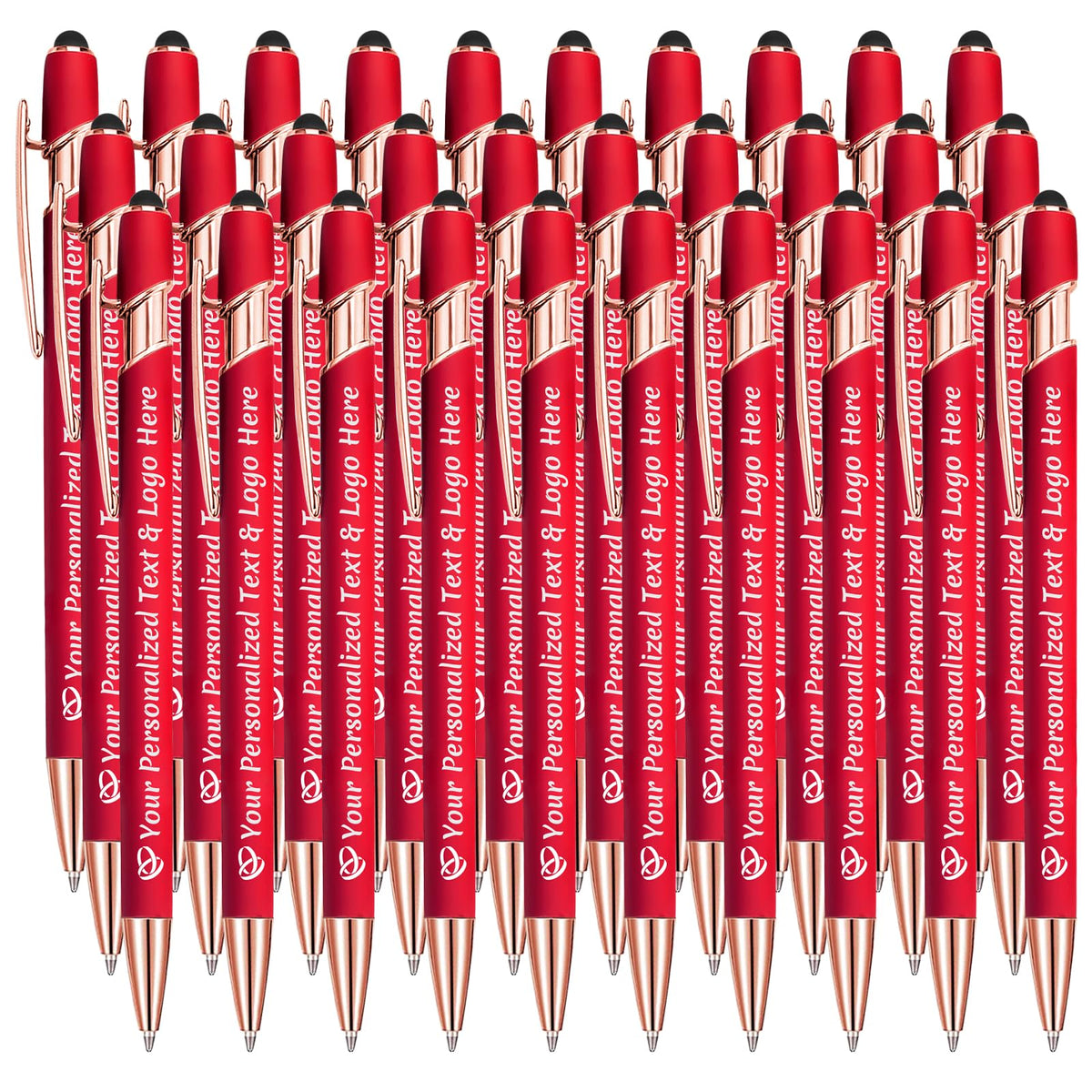 STREADVE Personalized Custom Pens 30 Engraved Writing Pen with Name Logo, Customized Promotional