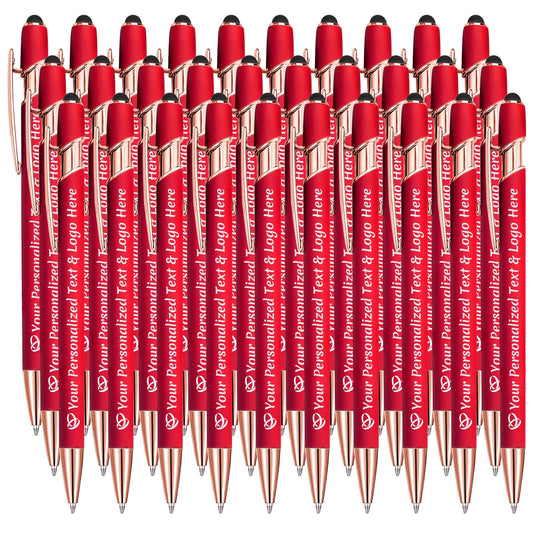 STREADVE Personalized Custom Pens 30 Engraved Writing Pen with Name Logo, Customized Promotional
